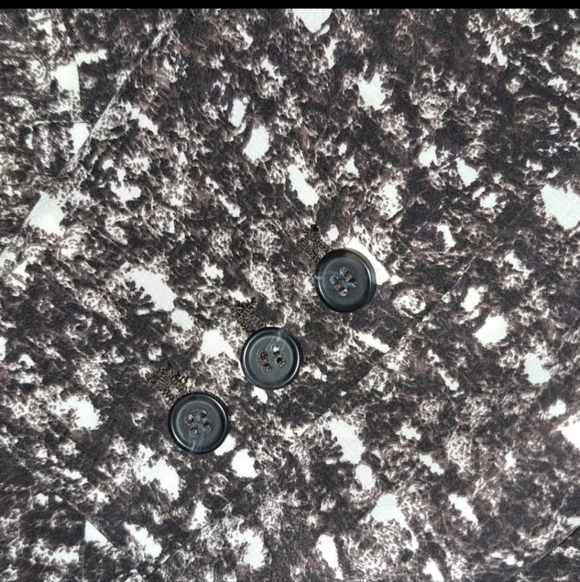 Joie | Brown and White Silk Knotched Collared Blazer Size XS B26#12 - Picture 9 of 10